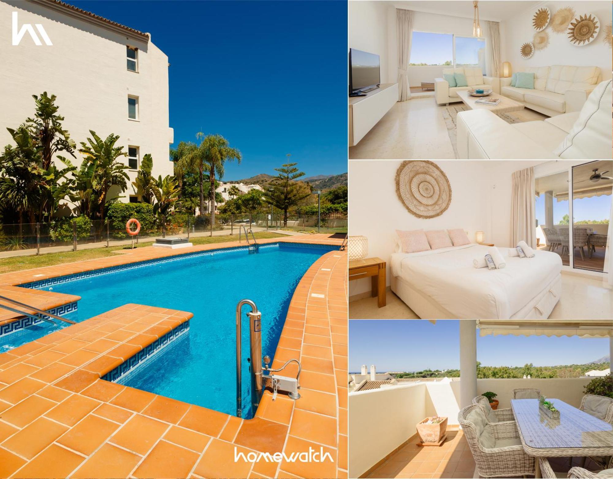 Leilighet Apartment With Pool And Private Terrace With Sea Views In Elviria *
