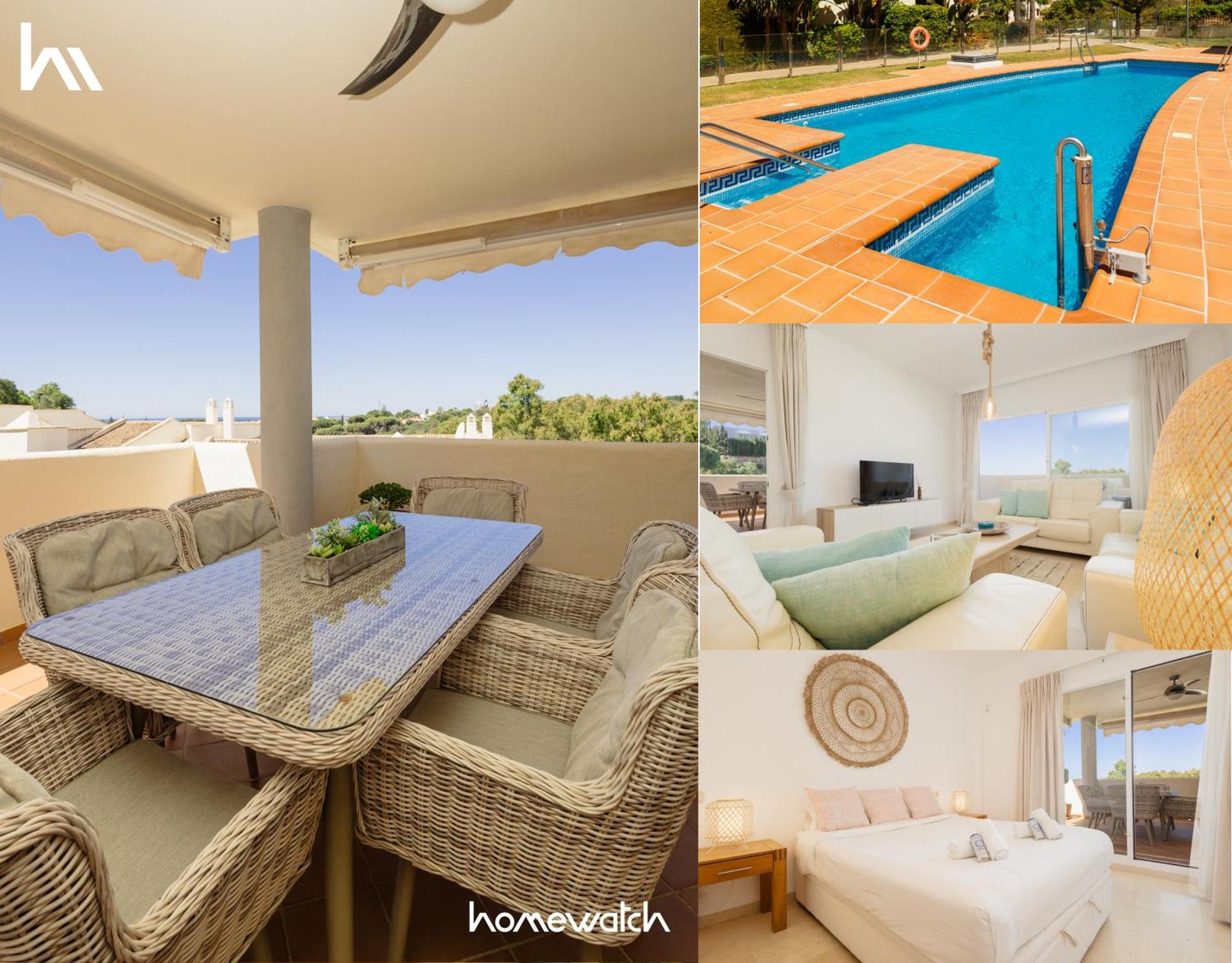 Apartment With Pool And Private Terrace With Sea Views In Elviria Leilighet Marbella